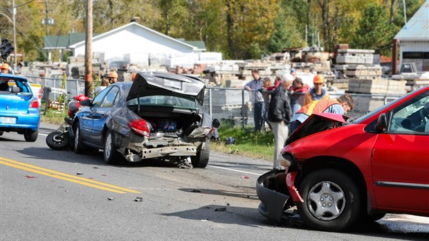 Accident avec blessés sur le boulevard Fiset