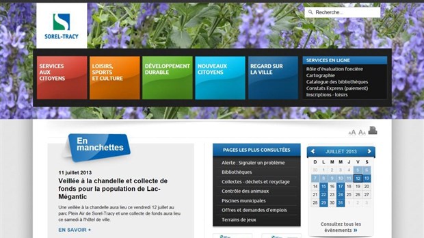 Un nouveau site Internet pour la Ville de Sorel-Tracy