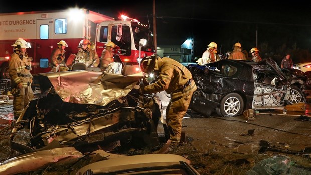Accidents routiers : Sorel-Tracy en milieu de peloton