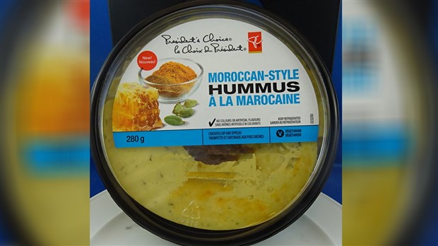 L'ACIA procède au rappel de pots d'hummus de marque le Choix du Président