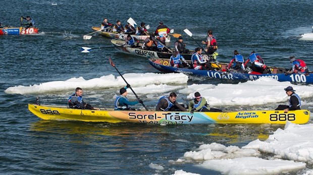 Une 13e place pour l’équipe soreloise à la course de canot à glace Sorel-Tracy