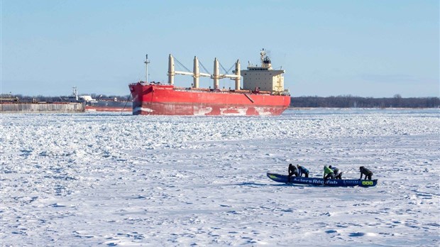 Canot à glace : l’équipe soreloise emboite le pas des courses du Circuit québécois de canot à glace