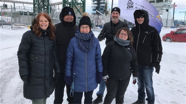 La CSN lance sa campagne Vous êtes les services publics. Merci dans la région de Sorel-Tracy