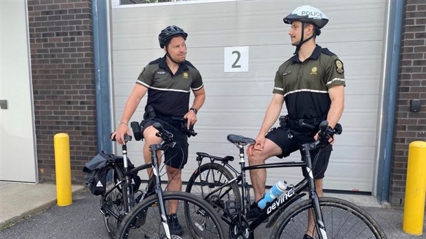 Ça roule pour les policiers à vélo de Pierre-De Saurel
