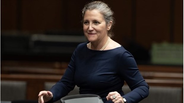 La démission de Chrystia Freeland, députée de longue date, prend effet aujourd'hui